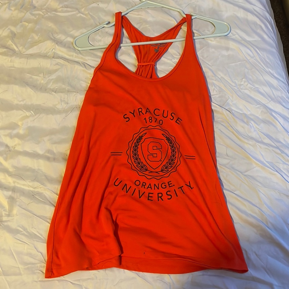 Syracuse orange athletic tank top.